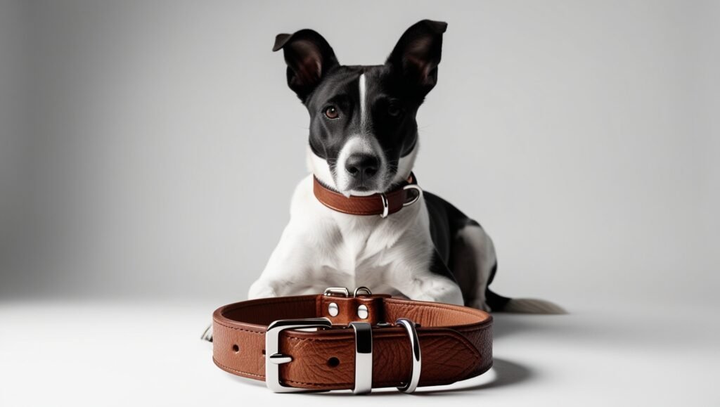 Leonardo Phoenix 09 A highcontrast studiolit photograph of a s 3 Dog Leather Collars
