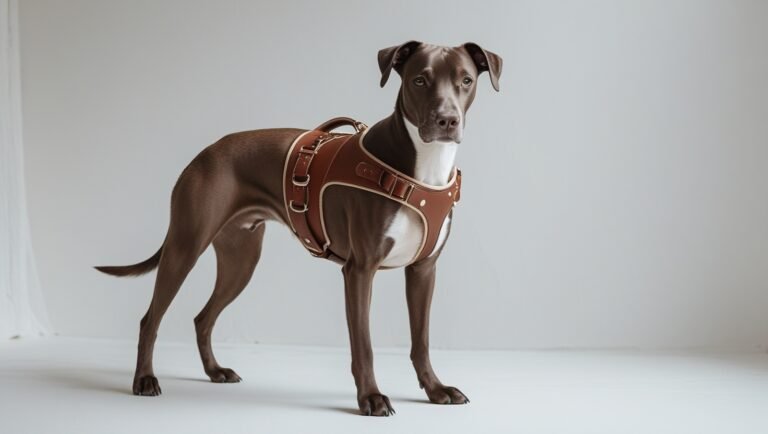 Leonardo Phoenix 10 A sleek dog stands against a pristine pure 3 Halo Collar 4 GPS Wireless